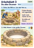 Vorschau - Arbeitsblätter - Isaak findet Frieden am Brunnen | Religion Klasse 1 Arbeitsblätter | Evangelische Religionslehre | 10 Arbeitsblätter als PDF - Seite 3