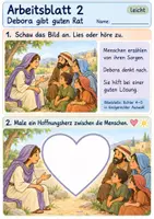 Vorschau - Arbeitsblätter - Debora macht Mut | Religion Klasse 1 Arbeitsblätter | Evangelische Religionslehre | 10 Arbeitsblätter als PDF - Seite 2
