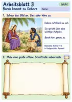 Vorschau - Arbeitsblätter - Debora macht Mut | Religion Klasse 1 Arbeitsblätter | Evangelische Religionslehre | 10 Arbeitsblätter als PDF - Seite 3