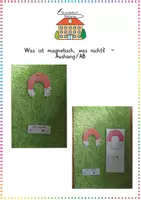 Vorschau - Arbeitsblätter - Magnetismus: Was ist magnetisch? (Aushang & Arbeitsblatt) - Sachunterricht - Kl. 1/2 - Deckblatt