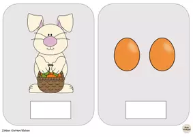 Vorschau - Arbeitsblätter - Materialpaket Ostern: Erstes Suchsel ZR10 - Menge einkreisen + Mengenkarten ZR10 Klettaufgaben - Seite 3