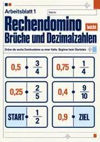 Vorschau - Arbeitsblätter - Rechendomino Brüche und Dezimalzahlen Klasse 5 Gymnasium | Mathematik Sekundarstufe I | 10 Arbeitsblätter mit Lösungen als PDF - Seite 1