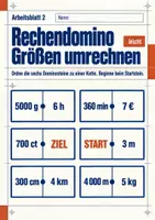 Vorschau - Arbeitsblätter - Rechendomino Größen umrechnen Klasse 5 Gymnasium | Mathematik Sekundarstufe I | 10 Arbeitsblätter mit Lösungen als PDF - Seite 2