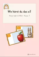 Vorschau - Präsentationen/Tafelbilder - Anlaut hören: Wo hörst du das a? – 10 animierte Folien - Seite 1