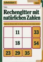 Vorschau - Arbeitsblätter - Rechengitter mit natürlichen Zahlen Klasse 5 Gymnasium | Mathematik Sekundarstufe I | 10 Arbeitsblätter mit Lösungen als PDF - Seite 1
