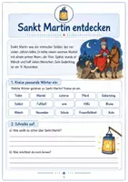 Vorschau - Arbeitsblätter - Sankt Martin – Teilen, Helfen & Laternen | Arbeitsheft Klasse 3/4 - Deckblatt