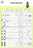 Vorschau - Mal- und Bastelvorlagen - Würfle eine Hexe - Seite 3