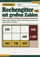 Vorschau - Arbeitsblätter - Rechengitter mit großen Zahlen Klasse 5 Gymnasium | Mathematik Sekundarstufe I | 10 Arbeitsblätter mit Lösungen als PDF - Seite 3