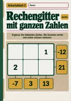 Vorschau - Arbeitsblätter - Rechengitter mit ganzen Zahlen Klasse 5 Gymnasium | Mathematik Sekundarstufe I | 10 Arbeitsblätter mit Lösungen als PDF - Seite 2
