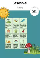Vorschau - Spiele - Lesespiel Frühling - Deckblatt