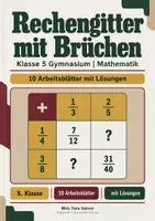Vorschau - Arbeitsblätter - Rechengitter mit Brüchen Klasse 5 Gymnasium | Mathematik Sekundarstufe I | 10 Arbeitsblätter mit Lösungen als PDF - Deckblatt