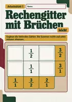 Vorschau - Arbeitsblätter - Rechengitter mit Brüchen Klasse 5 Gymnasium | Mathematik Sekundarstufe I | 10 Arbeitsblätter mit Lösungen als PDF - Seite 1