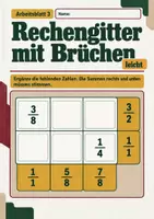Vorschau - Arbeitsblätter - Rechengitter mit Brüchen Klasse 5 Gymnasium | Mathematik Sekundarstufe I | 10 Arbeitsblätter mit Lösungen als PDF - Seite 3