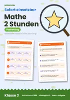 Vorschau - Arbeitsblätter - Vertretungsstunde Mathe Klasse 3 | 2 Stunden Arbeitsblätter bis 1000 | ohne Vorbereitung - Deckblatt