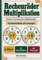Vorschau - Arbeitsblätter - Rechenräder Multiplikation Klasse 5 Gymnasium | Mathematik Sekundarstufe I | 10 Arbeitsblätter mit Lösungen als PDF - Deckblatt