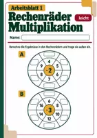 Vorschau - Arbeitsblätter - Rechenräder Multiplikation Klasse 5 Gymnasium | Mathematik Sekundarstufe I | 10 Arbeitsblätter mit Lösungen als PDF - Seite 1