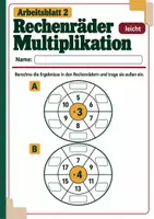 Vorschau - Arbeitsblätter - Rechenräder Multiplikation Klasse 5 Gymnasium | Mathematik Sekundarstufe I | 10 Arbeitsblätter mit Lösungen als PDF - Seite 2