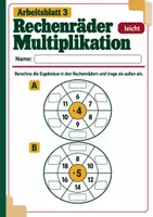 Vorschau - Arbeitsblätter - Rechenräder Multiplikation Klasse 5 Gymnasium | Mathematik Sekundarstufe I | 10 Arbeitsblätter mit Lösungen als PDF - Seite 3