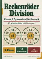 Vorschau - Arbeitsblätter - Rechenräder Division Klasse 5 Gymnasium | Mathematik Sekundarstufe I | 10 Arbeitsblätter mit Lösungen als PDF - Deckblatt