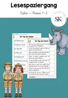 Vorschau - Arbeitsblätter - Lesespaziergang Safari - Deckblatt