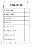 Vorschau - Arbeitsblätter - Lesespaziergang Safari - Seite 3
