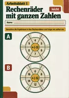 Vorschau - Arbeitsblätter - Rechenräder mit ganzen Zahlen Klasse 5 Gymnasium | Mathematik Sekundarstufe I | 10 Arbeitsblätter mit Lösungen als PDF - Seite 1