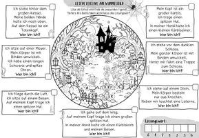 Vorschau - Arbeitsblätter - Lesedetektive am Wimmelbild I Halloween I sinnerfassendes Lesen - Seite 2