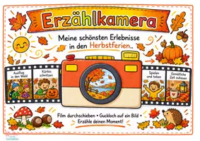 Vorschau - Mal- und Bastelvorlagen - Herbstferien: Mit der Erzählkamera von den Herbstferien schreiben und erzählen. - Seite 1