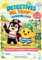 Vista previa - Unidades / Secuencias / Situaciones de Aprendizaje - Detectives del tiempo con Estrellín y Curro Situación de aprendizaje 3.º y 4.º de Primaria - Portada
