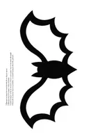 Aperçu - Matériel pour travaux manuels / dessin - Chauve-souris en papier vitrail : décor de fenêtre pour Halloween - Page 1