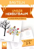 Vorschau - Mal- und Bastelvorlagen - Unser Herbstbaum – bunte Blätter mit Fingerabdrücken - Deckblatt