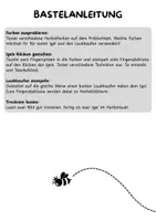 Vorschau - Mal- und Bastelvorlagen - Fingerabdruck-Igel im Herbstlaub – Klasse 2 bis 5 - Seite 1