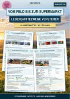 Vorschau - Unterrichtsreihen - Vom Feld zum Supermarkt – Erdkunde 5/6 - Deckblatt