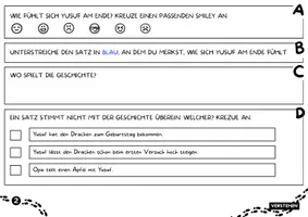 Vorschau - Arbeitsblätter - Herbst Lesetext mit Fragen Klasse 3 4 5 | 6 Kurzgeschichten zu Drachen, Laub & Herbstwetter | Leseverständnis Deutsch - Seite 2