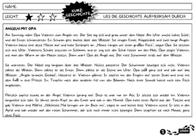 Vorschau - Arbeitsblätter - Hobbys Lesetext mit Fragen Klasse 3 4 5 | 6 Kurzgeschichten über Freizeit & Entscheidungen | Leseverständnis Grundschule - Seite 1