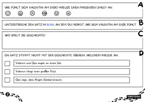 Vorschau - Arbeitsblätter - Hobbys Lesetext mit Fragen Klasse 3 4 5 | 6 Kurzgeschichten über Freizeit & Entscheidungen | Leseverständnis Grundschule - Seite 2