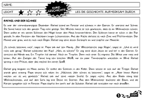 Vorschau - Arbeitsblätter - Weihnachten Lesetext mit Fragen Klasse 3 4 5 | 6 Weihnachtsgeschichten über Wünsche & Weihnachtsmarkt | Leseverständnis Grundschule - Seite 1