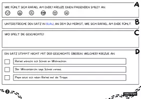 Vorschau - Arbeitsblätter - Weihnachten Lesetext mit Fragen Klasse 3 4 5 | 6 Weihnachtsgeschichten über Wünsche & Weihnachtsmarkt | Leseverständnis Grundschule - Seite 2