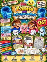 Vorschau - Test - Wissenstest: Die Zähne und Zahngesundheit Menschlicher Körper Sachunterricht - Deckblatt
