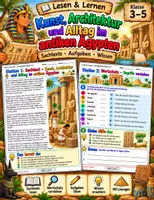 Vorschau - Stundenentwürfe - Kunst, Architektur & Alltag im antiken Ägypten | Sachtext, Lernstationen & Forscheraufträge | 3.–5. Klasse + Lösungen - Deckblatt