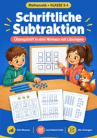 Vorschau - Arbeitsblätter - Schriftliche Subtraktion Klasse 3 üben - Deckblatt