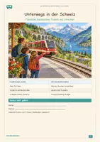 Vorschau - Unterrichtsreihen - Unterwegs in der Schweiz: Fahrpläne, Zeit & Tickets - Deckblatt