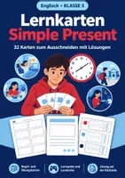 Vorschau - Spiele - Lernkarten Simple Present Klasse 5 - Deckblatt