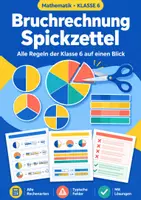 Vorschau - Arbeitsblätter - Bruchrechnung Spickzettel Klasse 6 - Deckblatt
