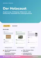 Vorschau - Unterrichtsreihen - Der Holocaust | Arbeitsheft + Klassenarbeit | Ausgrenzung, Verfolgung, Völkermord, Erinnerung | Geschichte Klasse 9/10 | mit Lösungen - Deckblatt
