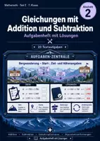 Vorschau - Arbeitsblätter - Gleichungen-Addition-Subtraktion - Aufgabenheft mit Lösungen - Deckblatt