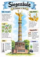 Vorschau - Arbeitsblätter - Lernplakat + Arbeitsblätter zum Thema "Siegessäule" + Lösung & MP3 + Mindmap + Infografik - Deckblatt