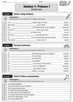 Vorschau - Arbeitsblätter - Stationsarbeit Zeitformen - 10 Stationen zu den Zeitformen - Seite 1