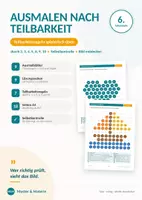 Vorschau - Arbeitsblätter - Teilbarkeitsregeln üben: 9 Ausmalbilder mit Lösungen | Mathematik Klasse 6 - Deckblatt