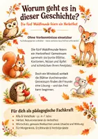 Vorschau - Bildkarten - Herbst Kamishibai Set für Kita & Vorschule | 3 Herbstgeschichten der 5 Waldfreunde | 18 Bildkarten + Vorlesetexte A3 & A4 - Seite 1